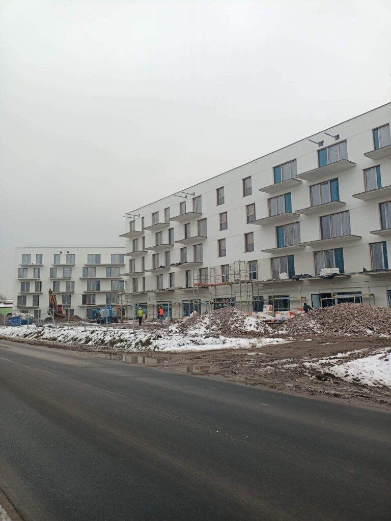 Osiedle Cybińska, zdjęcia z budowy styczeń 2023